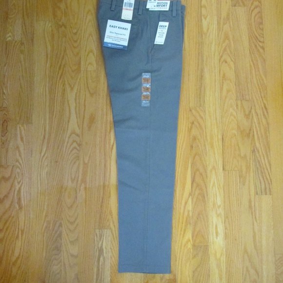 DOCKERS MEN'S SIZE 28 X 30 PANTS EASY KHAKI GRAY SLIM FIT ALL MOTION COMFORT NWT - Picture 5 of 14